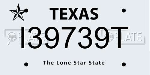 I39739T Texas License Plate