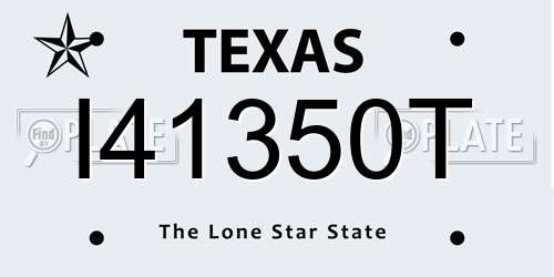 I41350T Texas License Plate