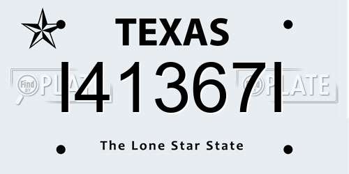 I41367I Texas License Plate