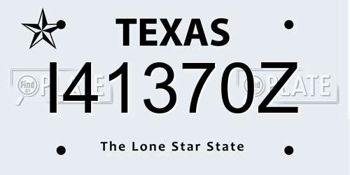 I41370Z Texas License Plate