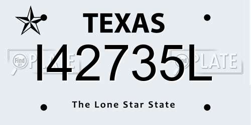 I42735L Texas License Plate
