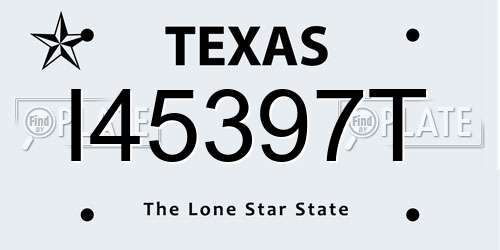I45397T Texas License Plate