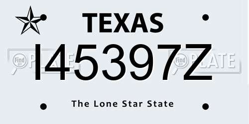 I45397Z Texas License Plate