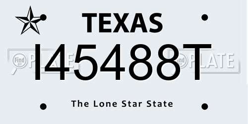I45488T Texas License Plate