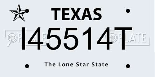 I45514T Texas License Plate