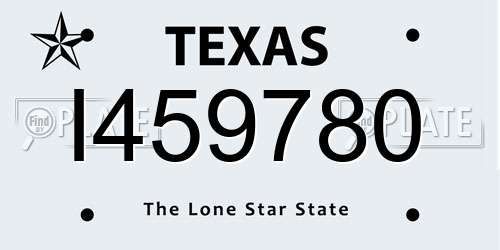 I459780 Texas License Plate