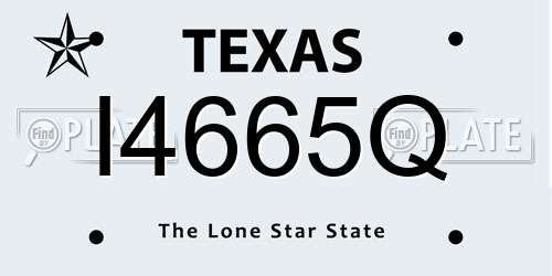 I4665Q Texas License Plate