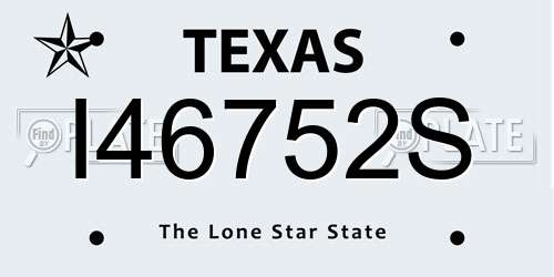 I46752S Texas License Plate