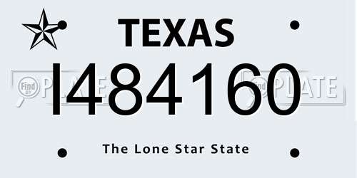 I484160 Texas License Plate