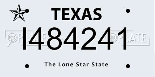 I484241 Texas License Plate