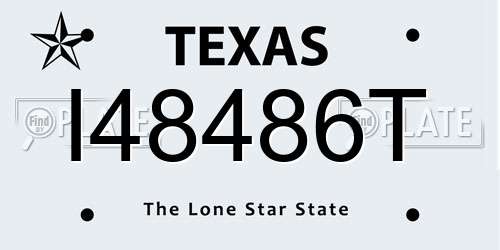I48486T Texas License Plate