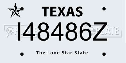 I48486Z Texas License Plate