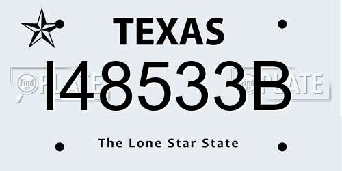 I48533B Texas License Plate