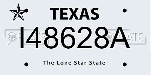 I48628A Texas License Plate