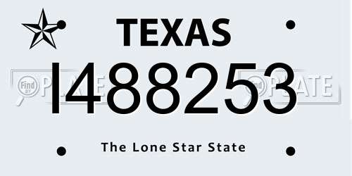 I488253 Texas License Plate