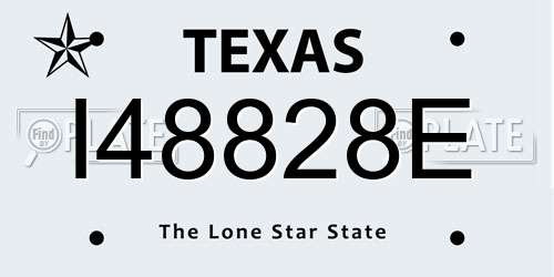 I48828E Texas License Plate
