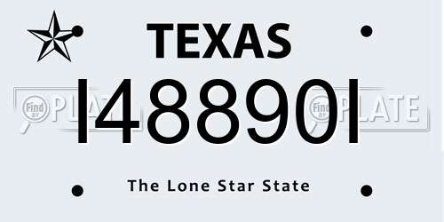 I48890I Texas License Plate