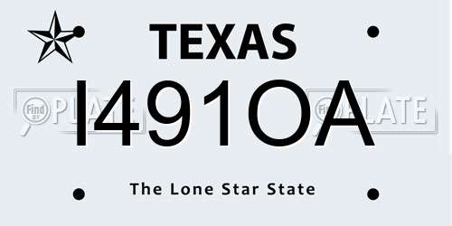 I491OA Texas License Plate