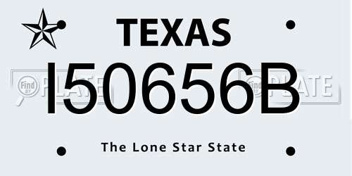 I50656B Texas License Plate