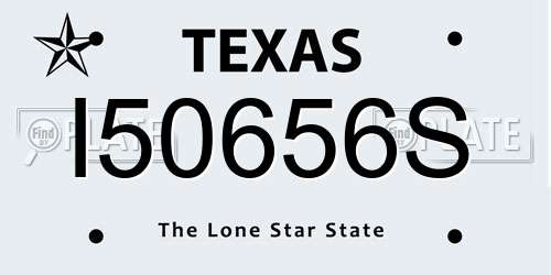 I50656S Texas License Plate