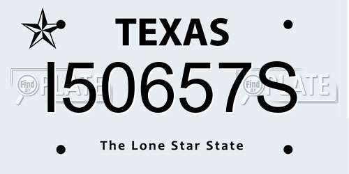 I50657S Texas License Plate