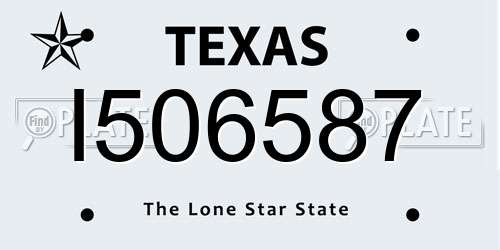 I506587 Texas License Plate
