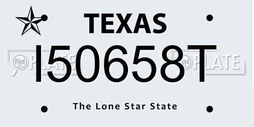 I50658T Texas License Plate