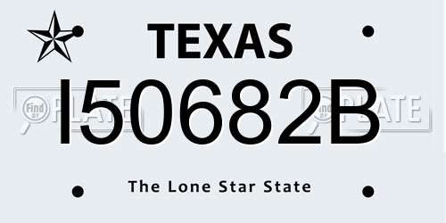 I50682B Texas License Plate