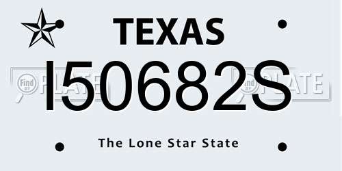 I50682S Texas License Plate