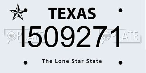 I509271 Texas License Plate