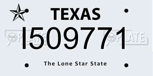 I509771 Texas License Plate
