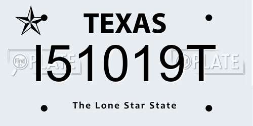 I51019T Texas License Plate