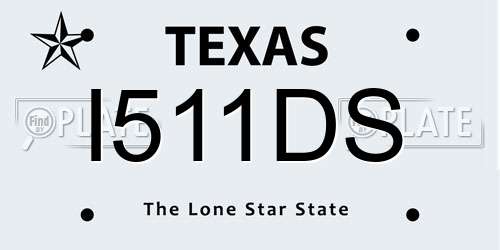 I511DS Texas License Plate