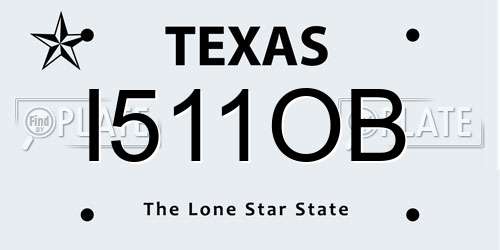 I511OB Texas License Plate