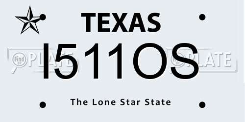 I511OS Texas License Plate