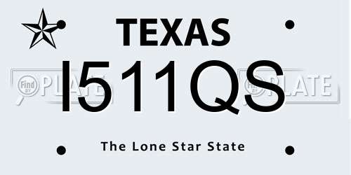 I511QS Texas License Plate