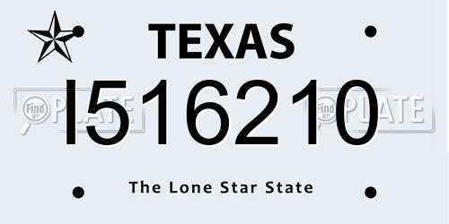 I516210 Texas License Plate