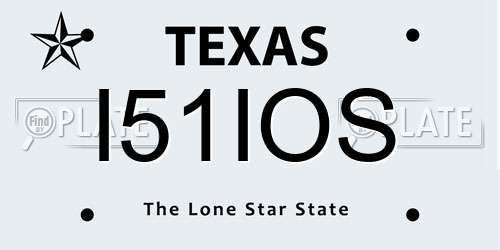 I51IOS Texas License Plate