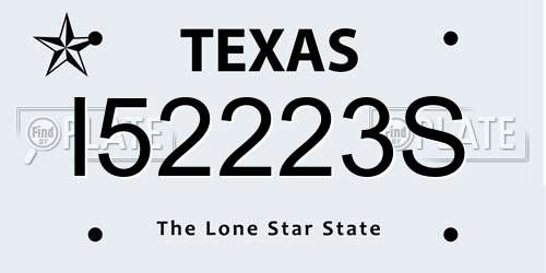 I52223S Texas License Plate