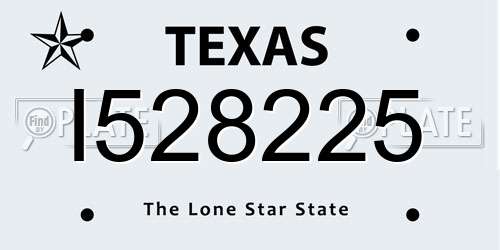 I528225 Texas License Plate