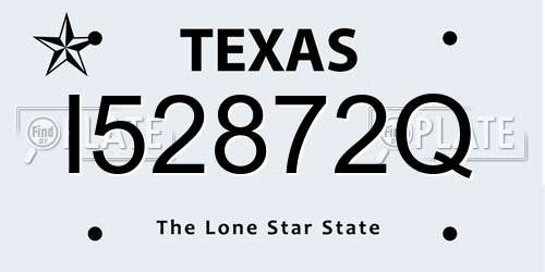 I52872Q Texas License Plate