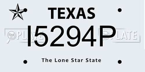 I5294P Texas License Plate