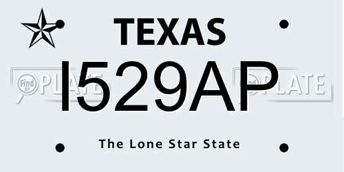 I529AP Texas License Plate