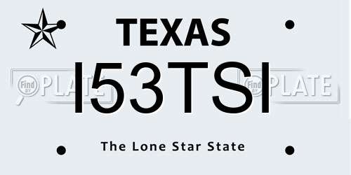 I53TSI Texas License Plate