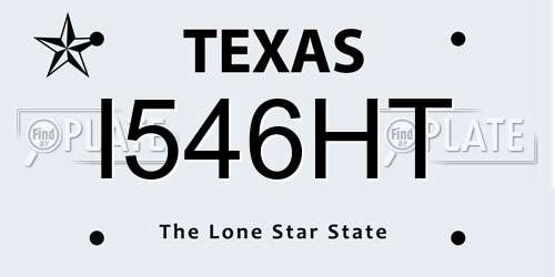 I546HT Texas License Plate