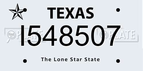 I548507 Texas License Plate