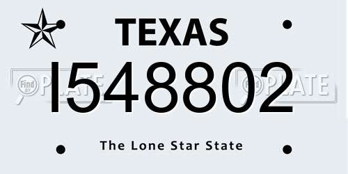I548802 Texas License Plate