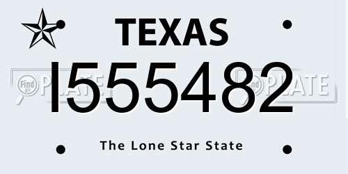 I555482 Texas License Plate