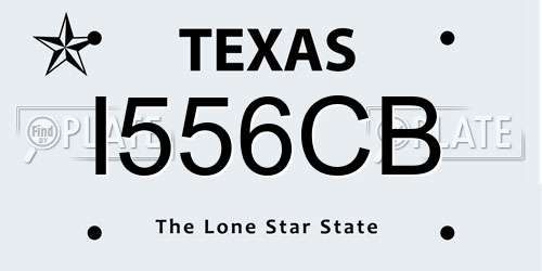 I556CB Texas License Plate