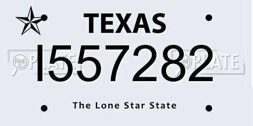I557282 Texas License Plate
